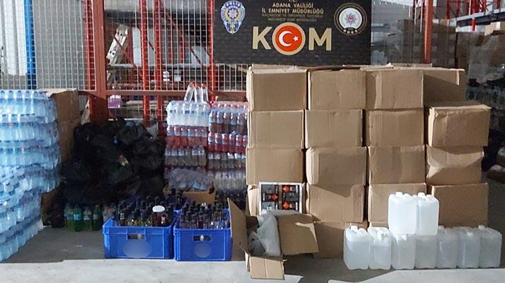 Adana'da 600 bin liralık kaçak içki ele geçirildi