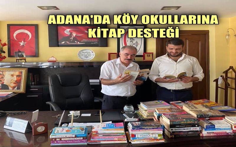 Adana'da köy okullarına kitap desteği
