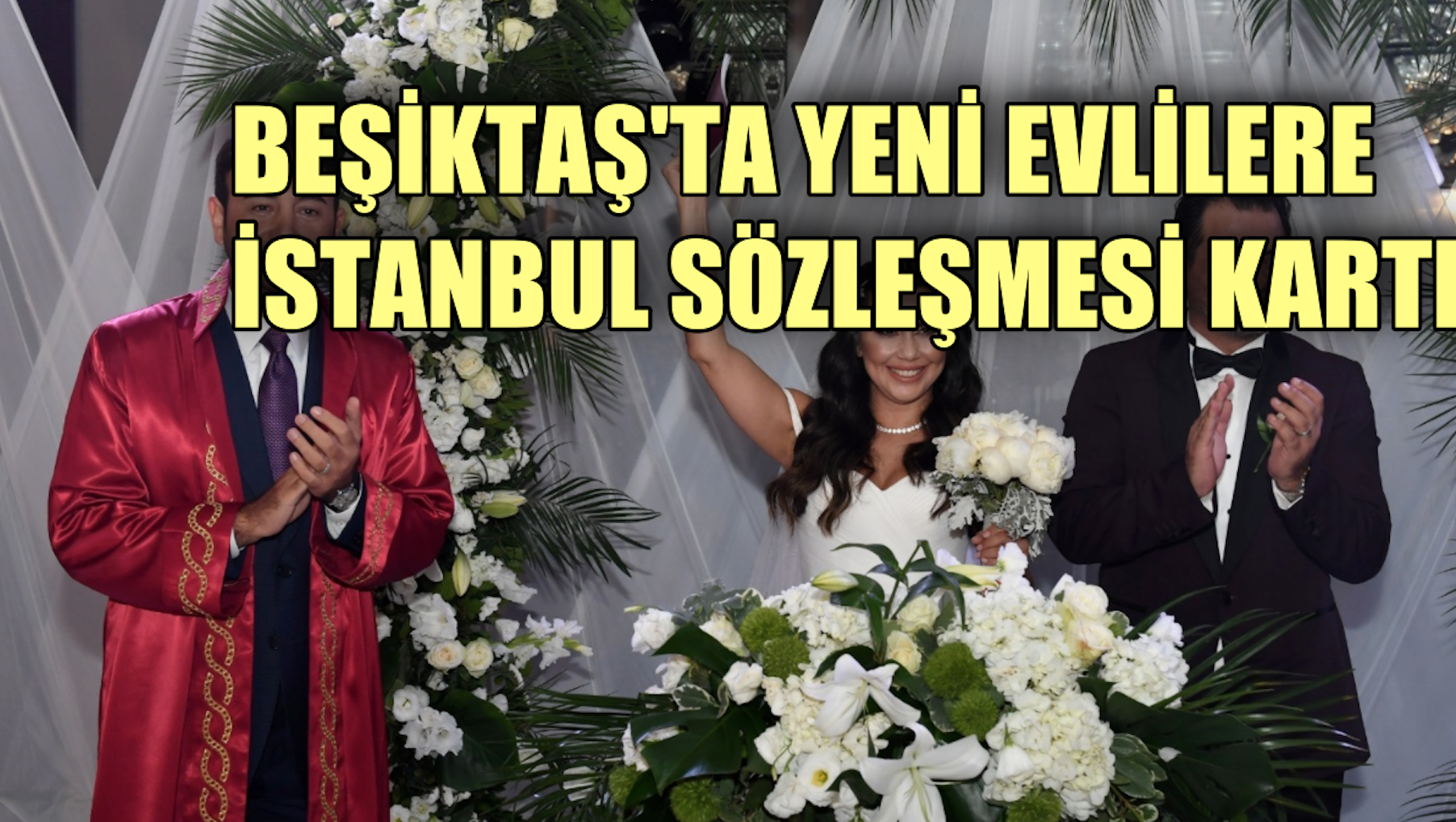 Beşiktaş'ta evlenen çiftlere İstanbul Sözleşmesi kartı