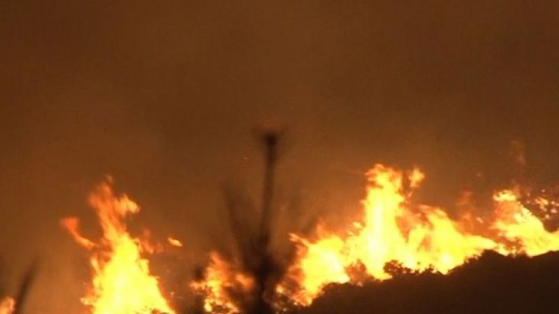 Çeşme'de yangın: 50 hektar alan etkilendi