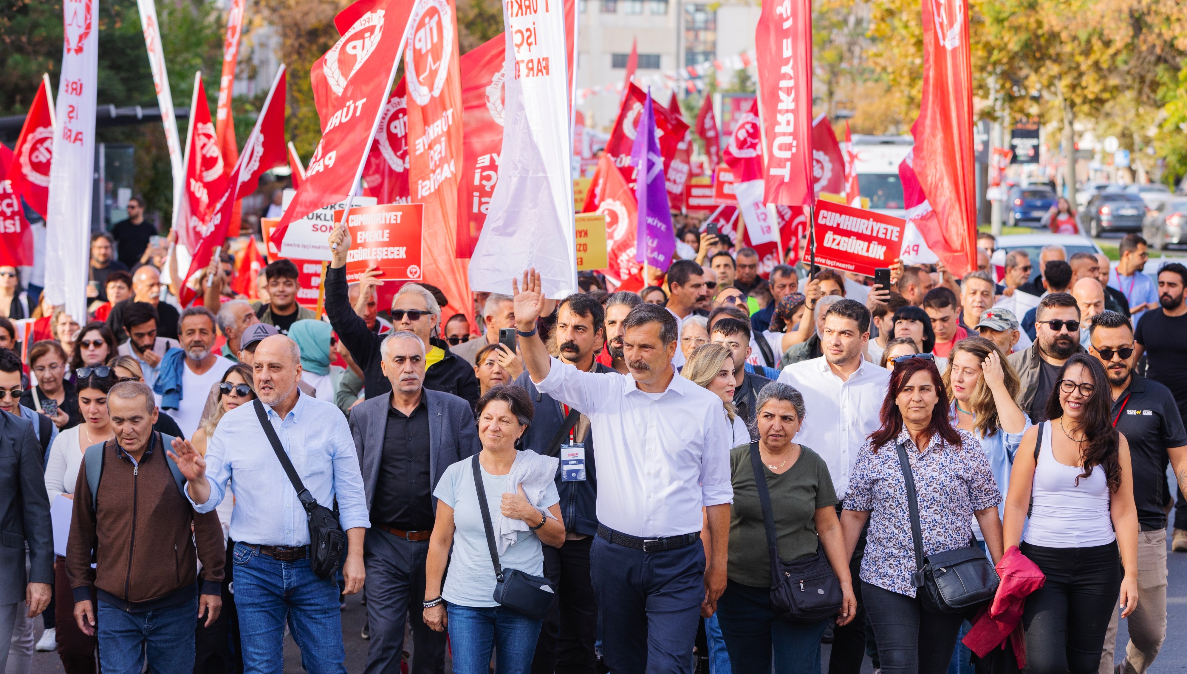 Erkan Baş'ın yürüyüşü sonrası TİP'ten Ankara'da ‘Cumhuriyete Özgürlük Buluşması’