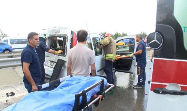 Eyüpsultan'da yağışın ardından zincirleme kaza: 5 yaralı