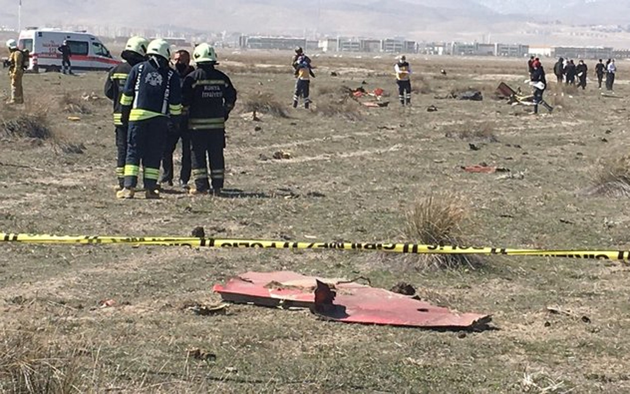Konya'da askeri eğitim uçağı düştü: Pilot şehit oldu