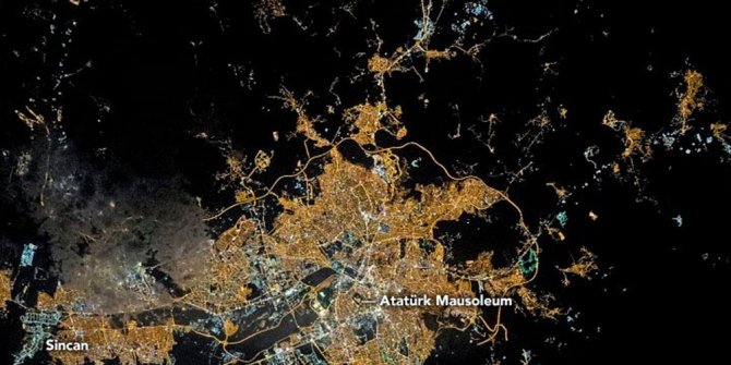 NASA'dan günün fotoğrafı: Ankara gecesi
