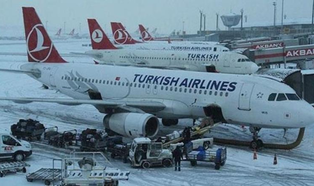 THY, İstanbul'da beklenen kar yağışı nedeniyle 57 seferini iptal etti