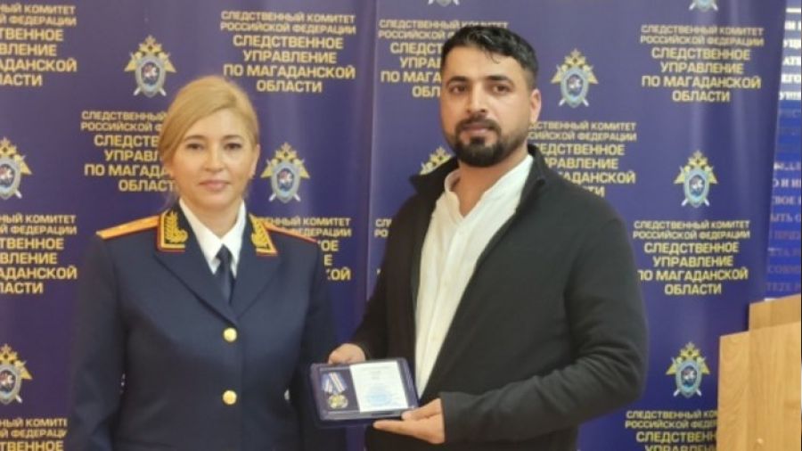 Türk inşaat işçisine Rusya'da madalya